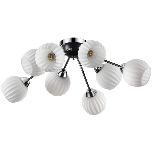 

Люстра потолочная хром, черный E27 8*40W Lumion Danika 4593/8C, Белый, Danika 4593/8C