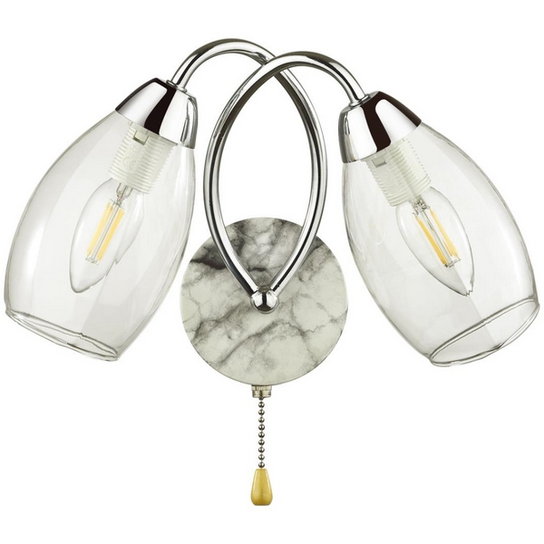 

Бра с выкл. хром E14 2*40W Lumion Romeo 5207/2W, Romeo 5207/2W