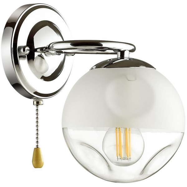 

Бра с выкл. хром E14 40W Lumion BELINDA 5209/1W, Белый;хром, BELINDA 5209/1W