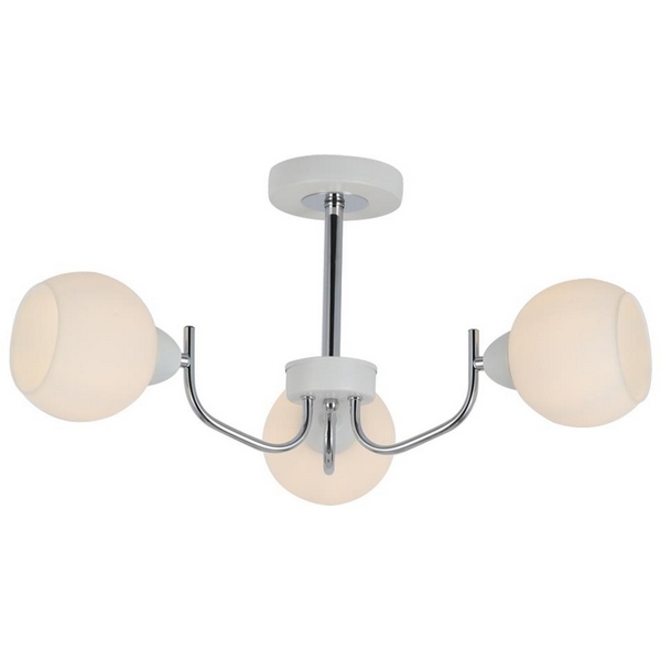

Потолочная люстра на штанге Lumion Bliss 5641/3C белый, хром E27 3*60W 220V, Bliss 5641/3C