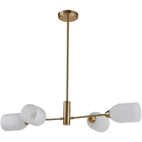 

Потолочная люстра на штанге Lumion Monroe 6512/4C латунь E14 4*40W 220V, Белый, MONROE 6512/4C