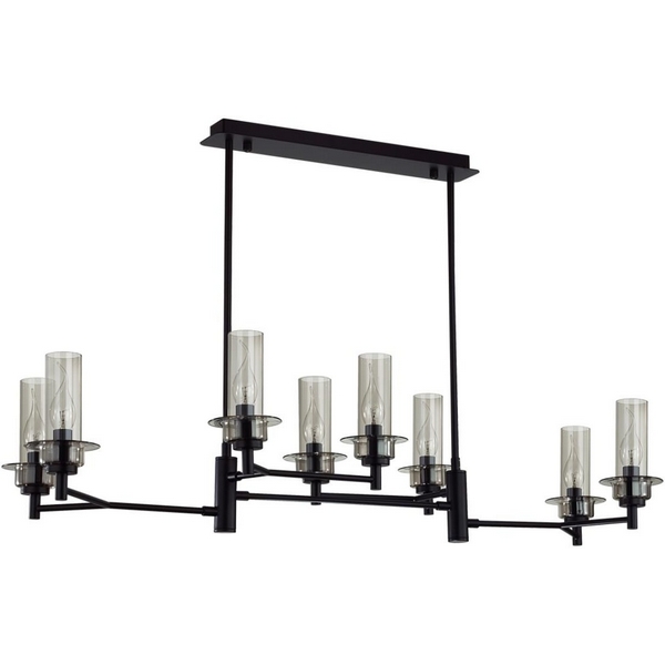 

Потолочная люстра на штанге Lumion Madonna 6555/8C черный/дымчатый/металл/стекло E14 8*40W 220V, Madonna 6555/8C