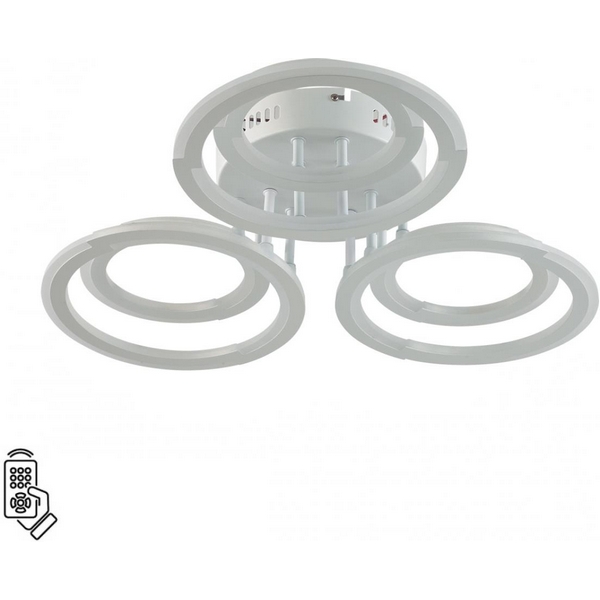

Потолочная люстра Lumion Osaka 8028/80CL белый/белый, металл/акрил с ПДУ LED 80W 3000-6000К 220V, Osaka 8028/80CL