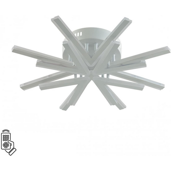 

Потолочная люстра Lumion Alberta 8029/65CL белый/белый, металл/акрил с ПДУ LED 65W 3000-6000К 220V, Alberta 8029/65CL