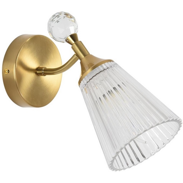 

Бра Lumion Aurica 8046/1W латунь/прозрачный, металл/стекло E14 40W 220V, Aurica 8046/1W