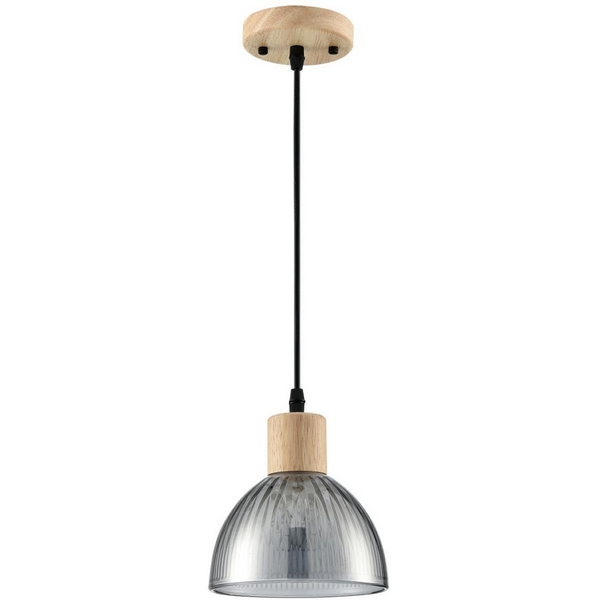 

Подвесной светильник Lumion Natana 8053/1А дерево/смоки металл/стекло E27 1*60W 220V, Дымчатый, Natana 8053/1А