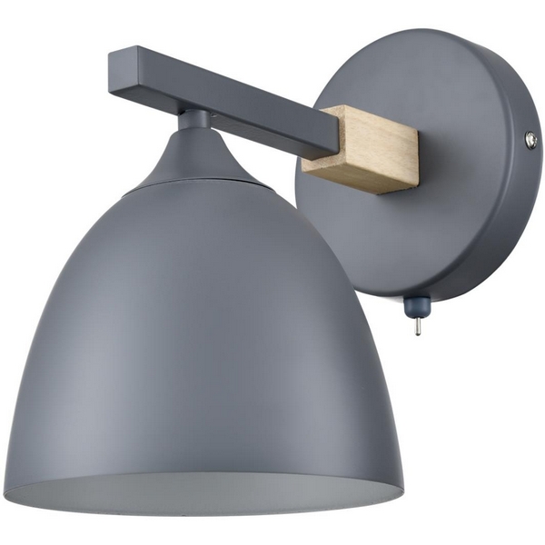 

Бра Lumion Colange 8096/1W серый/серый металл, дерево/металл Е27 1*60W 220V, Colange 8096/1W