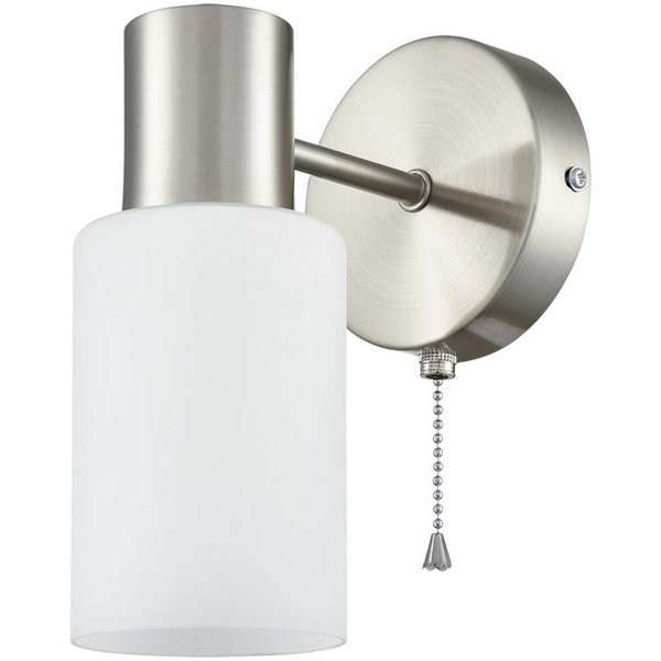 

Бра Lumion Mave 8099/1W никель/белый металл/стекло Е14 1*40W 220V, Mave 8099/1W