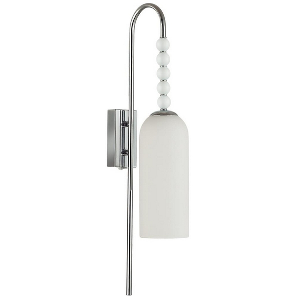 

Бра с выключателем Lumion Tracy 8270/1W хром/белый, металл/стекло Е14 1*40W 220V, Tracy 8270/1W