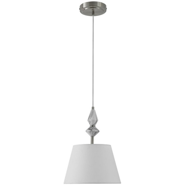 

Подвесной светильник Lumion Vermont 8274/1A никель/белый/серый, металл/керамика/ткань Е14 1*40W 220V, Vermont 8274/1A