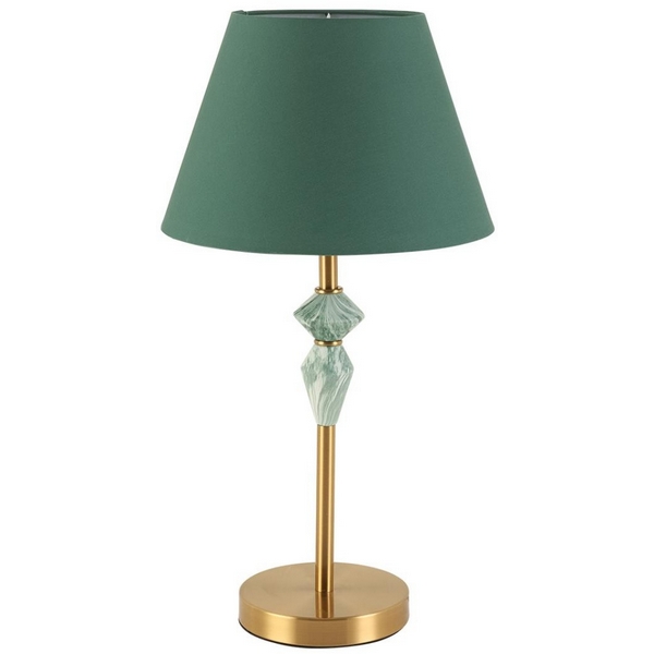 

Настольная лампа с выключателем Lumion Vermont 8275/1T латунь/зеленый, металл/керамика/ткань Е14 1*40W 220V, Vermont 8275/1T