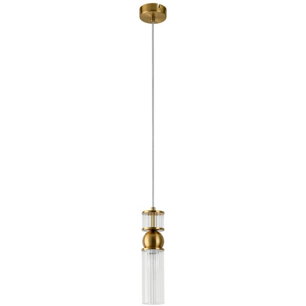 

Подвесной светильник Lumion Denver 8276/1A латунь/прозрачный, металл/стекло Е14 1*40W 220V, Denver 8276/1A