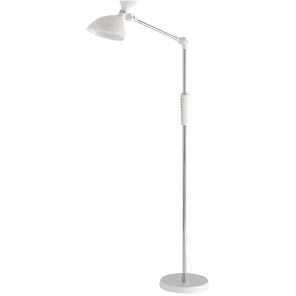

Торшер светодиодный с выключателем Lumion Horsa 8330/15FL белый, металл/пластик LED 15W 3000/4000/6000K 220V ССТ/диммер, Horsa 8330/15FL