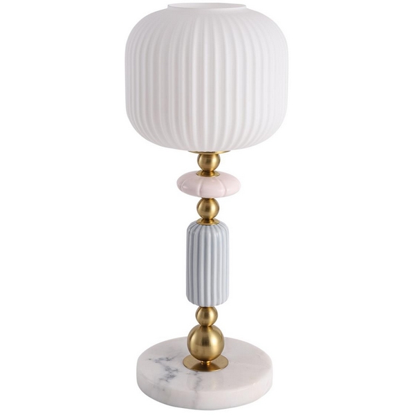 

Настольная лампа с выключателем Lumion Alegra 8334/1T бронза/белый, металл/керамика/стекло E27 40W 220V, Alegra 8334/1T