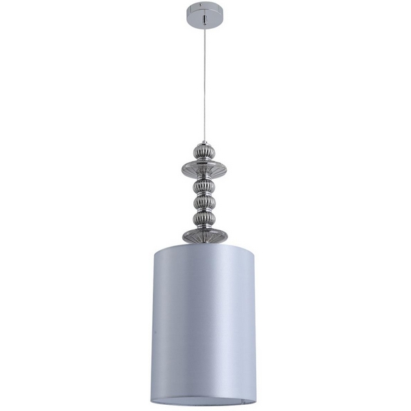 

Подвесной светильник со стеклянным декором Lumion Ilmira 8338/1A хром/серый, металл/стекло/текстиль E27 60W 220V, Ilmira 8338/1A