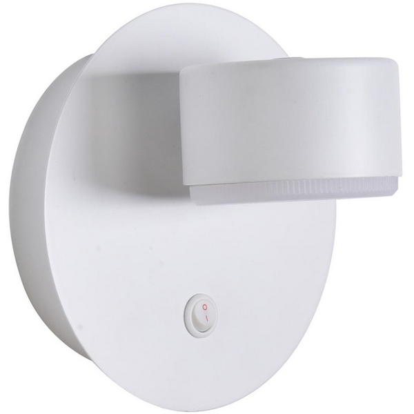 

Настенный светильник с выключателем Lumion Torina 8343/1W белый, металл GX53 LED 1*7W 220V, Torina 8343/1W