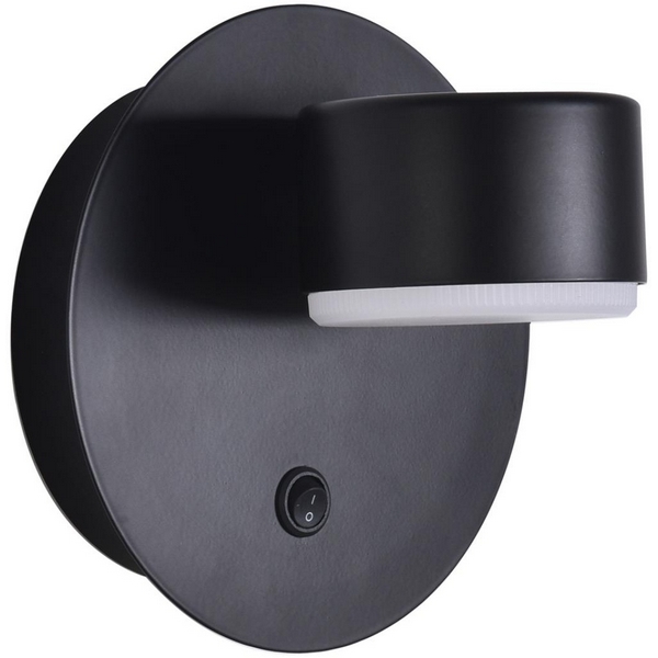 

Настенный светильник с выключателем Lumion Torina 8344/1W черный, металл GX53 LED 1*7W 220V, Torina 8344/1W