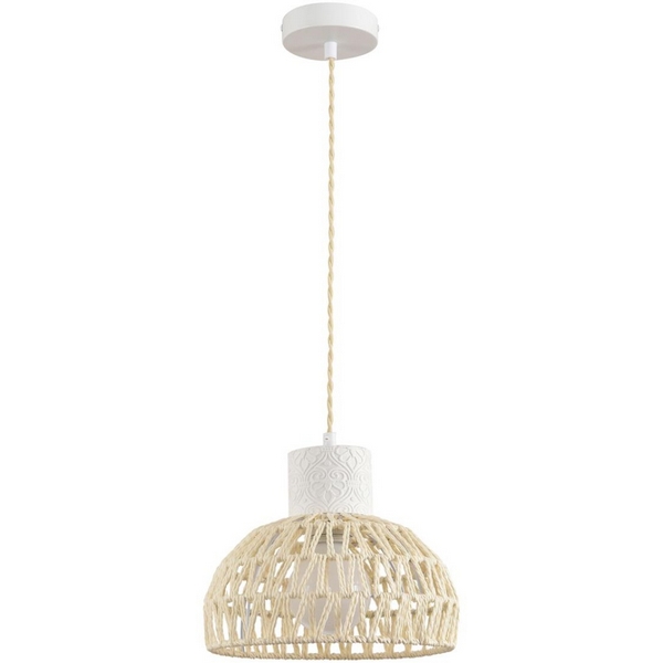 Изображение товара Подвесной светильник Lumion Boho 8368/1A белый/бежевый с регулируемой высотой