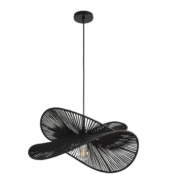 Изображение товара Подвесной светильник Lumion Rope 8382/1 черный металл и джутовый шнур E27 40W 220V