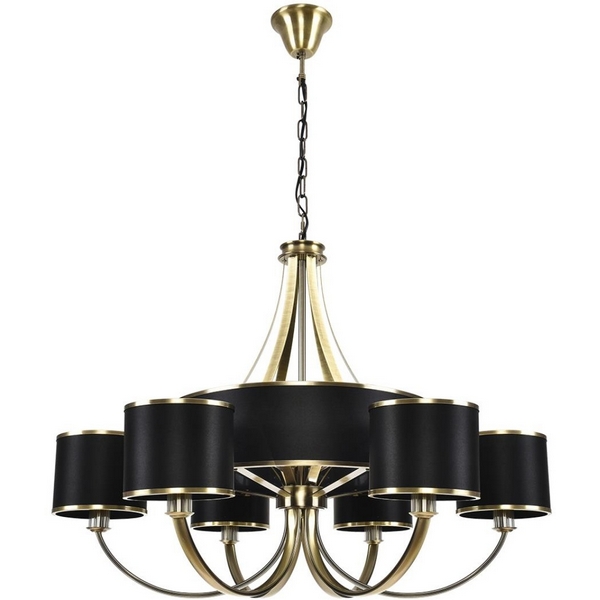 

Подвесная люстра Lumion Demetra 8406/9 античная бронза/черный металл/текстиль E14 6*40W + G9 3*20W 220V, Demetra 8406/9