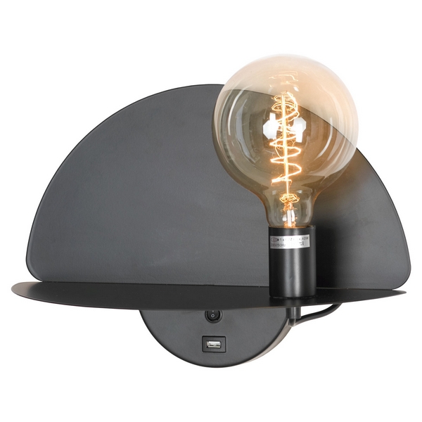 

Бра светодиодное с USB-портом и выключателем Lussole Cozy GRLSP-8230, Черный, Cozy GRLSP-8230