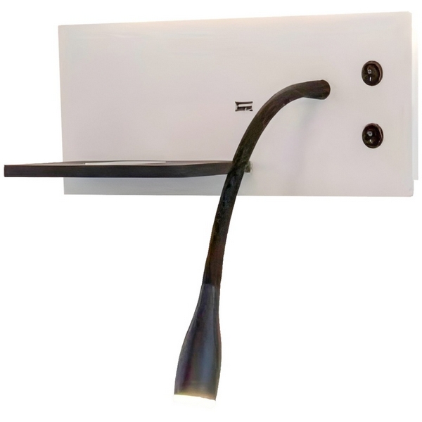 

Настенный светильник на гибкой ножке LED с USB, подсветкой для чтения, беспроводное ЗУ Lussole Cozy LSP-4004, Белый, Cozy LSP-4004