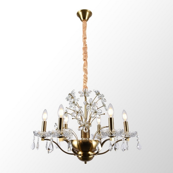 

Подвесная хрустальная люстра Lussole Rains LSP-6011 подсвечник, Золото, Rains LSP-6011