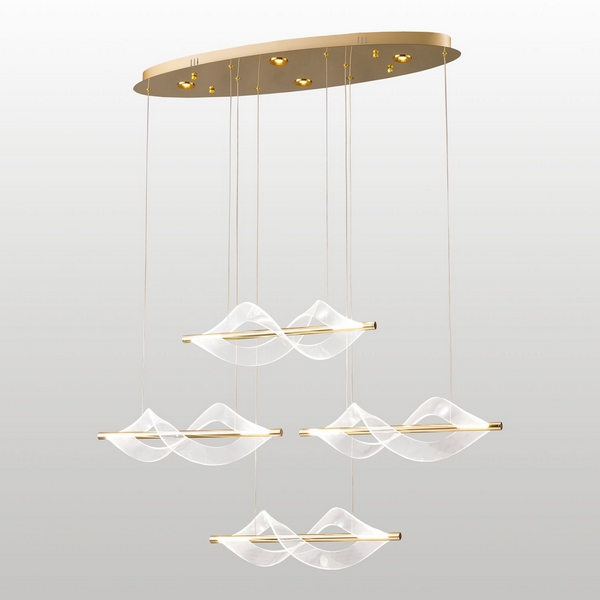 

Подвесная люстра LED Lussole Knox LSP-7411, Золото, Knox LSP-7411