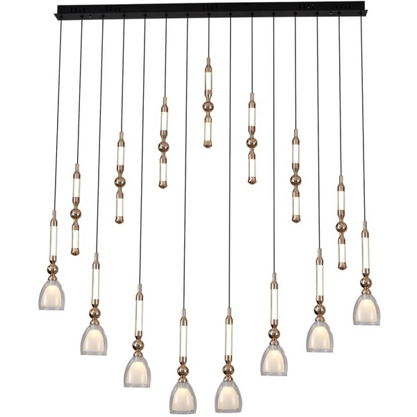 

Подвесной светильник LED Lussole Veil LSP-7498, Золото, Veil LSP-7498