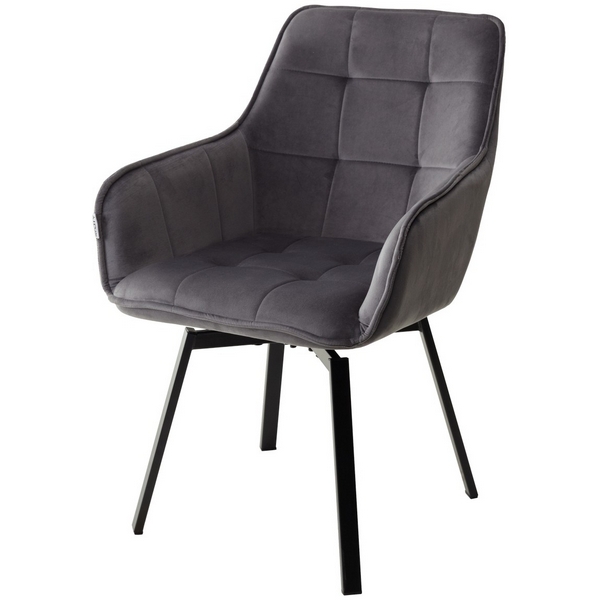 

Стул MAVERICK BLUVEL-14 GREY/ черный каркас, поворот.360 град. (M-City), Maverick 628M03594