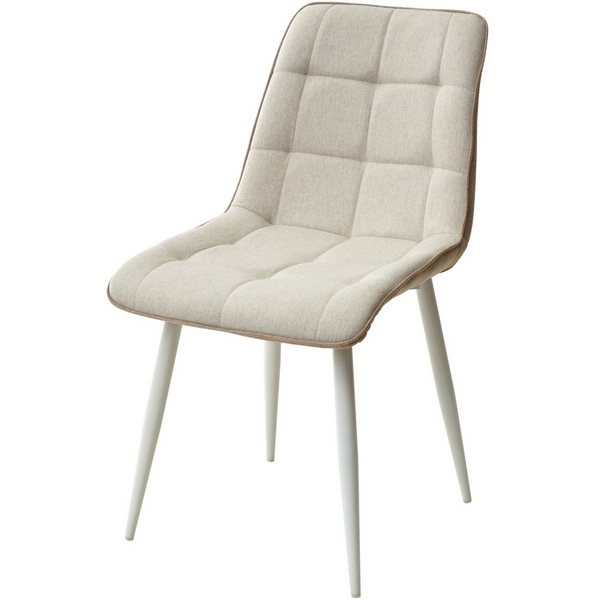 

Стул VF-01/ VF-02 светло-бежевый/ бежевый, ткань/ белый каркас M-City Chic 628M03699 (4 шт.), Chic 628M03699