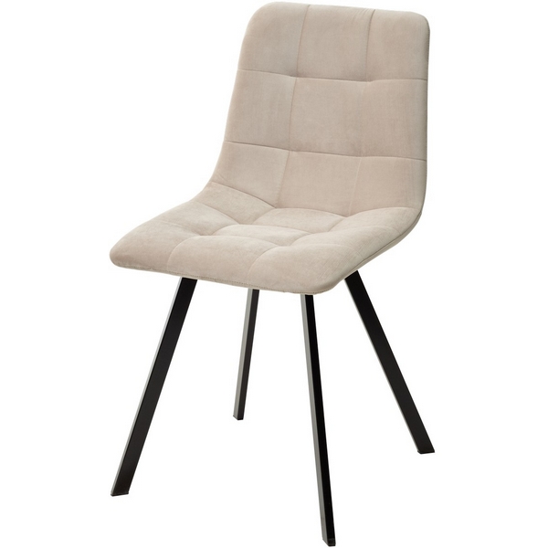 

Стул CHILLI-Q SQUARE светло-бежевый #2, велюр / черный каркас, 4 шт./1 к M-City, CHILLI-Q 461MC04645