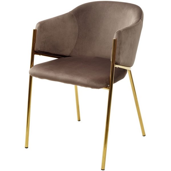 

Стул BLUVEL-38 LATTE, велюр/ золотой каркас M-City Dill UDC8158BLV38, Dill UDC8158BLV38