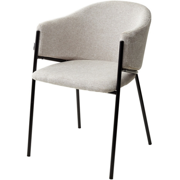 

Стул WZ2042-02 светло-бежевый фактурный велюр / черный каркас M-City Dill 628M03771, Dill 628M03771