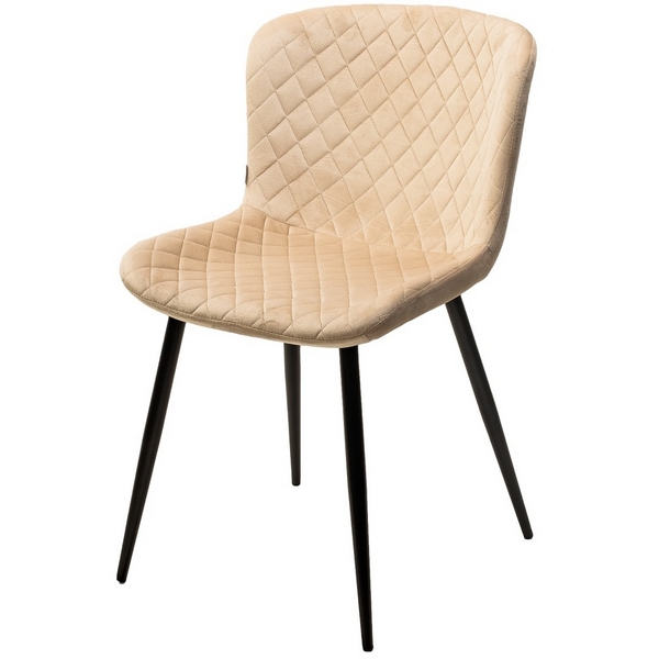 

Стул G062-03 светлый беж, велюр / черный каркас M-City 629M04940 (4 шт.), 629M04940