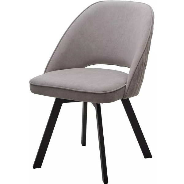 

Стул DUNA 360 град. поворот. B22 Серый, велюр / черный каркас, М-City M-City, Duna 670M05311