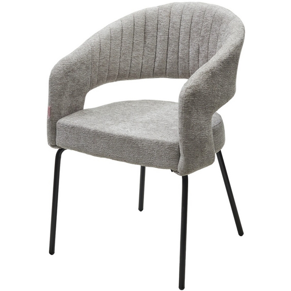

Стул M-City SNUG 3018-03 светло-серый, шенилл / черный каркас, SNUG 629M05554