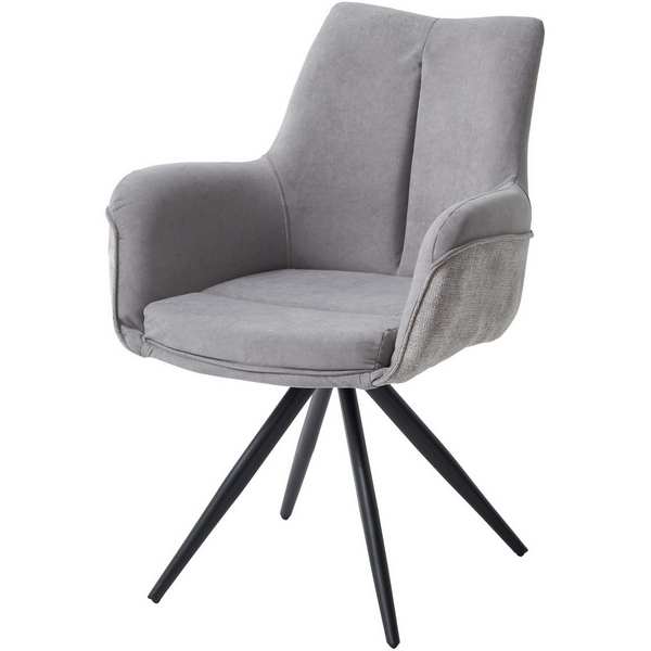 

Стул МАРК 360 град., цвет B-22/ LOTOS-12 серый, велюр / черный каркас M-City 64620, 472M06077