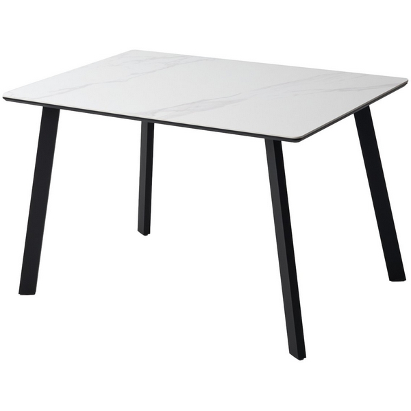 

Стол ТИК ТАК 120 цвет Белый мрамор MATTE, керамика / Черный каркас M-City 64651, 480M06129