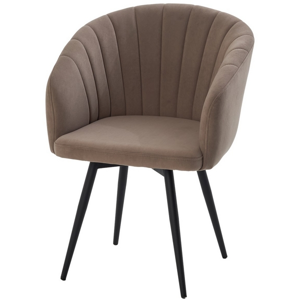 

Стул МИШЕЛЬ 360 град. поворот. цвет B5 Капучино, велюр / черный каркас M-City 64750, 635M06186