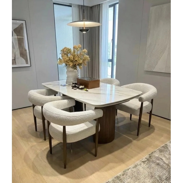 

Стол ВЕСТБЕРГ (WESTBERG) 180 КАЛАКАТТА (GLOSS CALACATTA GOLD SOLID CERAMIC) / Орех натур, ®DISAUR M-City 64823, Белый мрамор, 614M06139