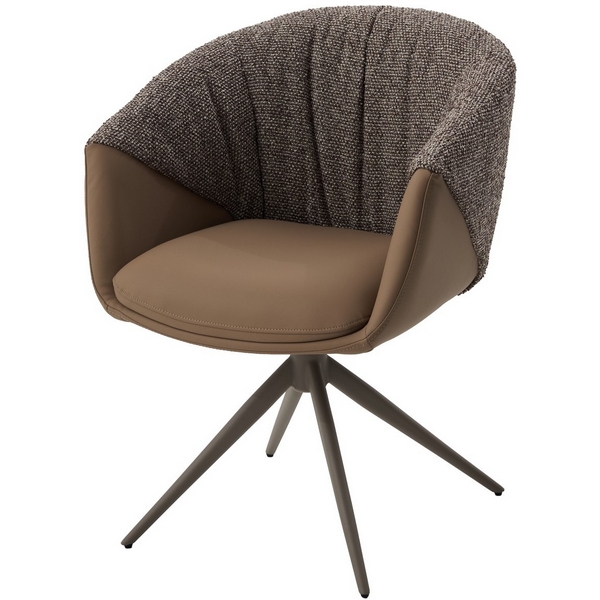 

Стул ГИССЕН (GISSEN) 360 град., цвет КОФЕ HP032-08A PU / V885-1, экокожа / ткань / ЛАТТЕ, ®DISAUR M-City 64840, Коричневый, 626M06106