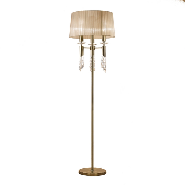 

Торшер Cuero Mantra Tiffany 3889 с подвесками, Бежевый, Tiffany 3889
