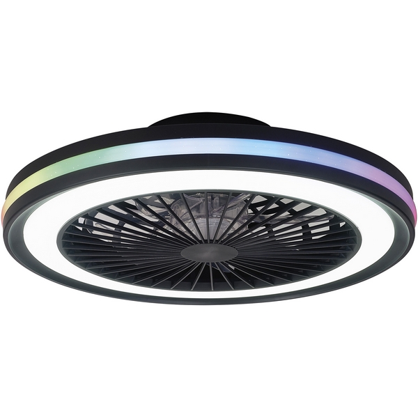 

Потолочная RGB люстра с пультом светодиодная с вентилятором Mantra Gamer 8292, Черный, Gamer 8292