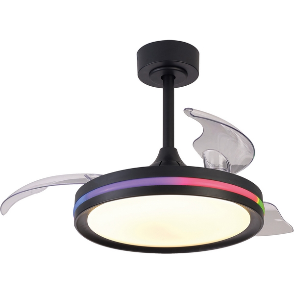 

Люстра потолочная-вентилятор RGB LED с ПДУ Mantra North 8730, Черный, North 8730