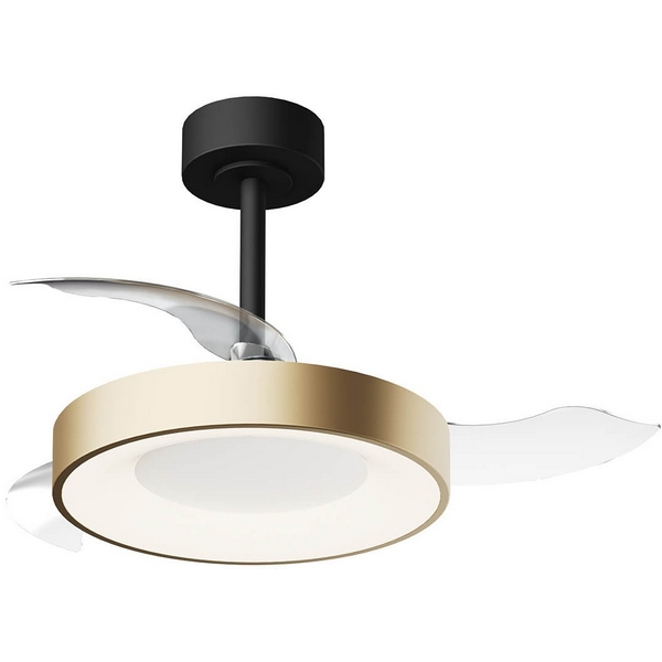 

Потолочная светодиодная люстра с вентилятором и пультом Mantra Niseko Fan 9092, Золото, Niseko Fan 9092