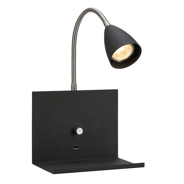 

Настенный светильник с диммером и USB Logi 107141 (MarkSlojd), Черный, Logi 107141