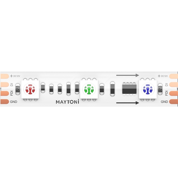 Изображение товара Светодиодная лента IP67 12В 5050 14,4Вт/м RGB 5м Maytoni SPI светодиодная лента 201244