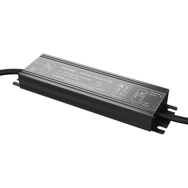 

Блок питания IP67 Maytoni Led strip 020205, Черный, Блоки питания 12В 20205