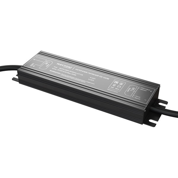 

Блок питания IP67 Maytoni Led strip 020206, Черный, Блоки питания 12В 20206